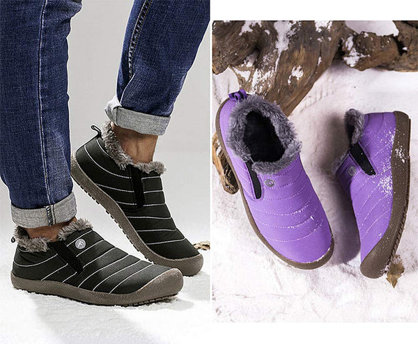 Kaegreel Women's Waterproof Warm Plush Lined Outdoor Snow Ankle Boots (People with wide/thick/arched feet are advised to choose a larger shoe.)