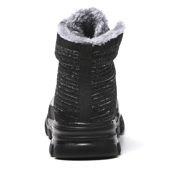 Men Steel Toe Boots Зимняя Теплая Удобная Промышленная Строительство Нескользящая Теннисная Обувь Безопасная обувь