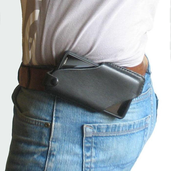 Men's PU Leather 4.7 Inch ~ 6.5 Inch Phone Bag Waist Bag Easy Carry EDC Bag for Outdoor Use