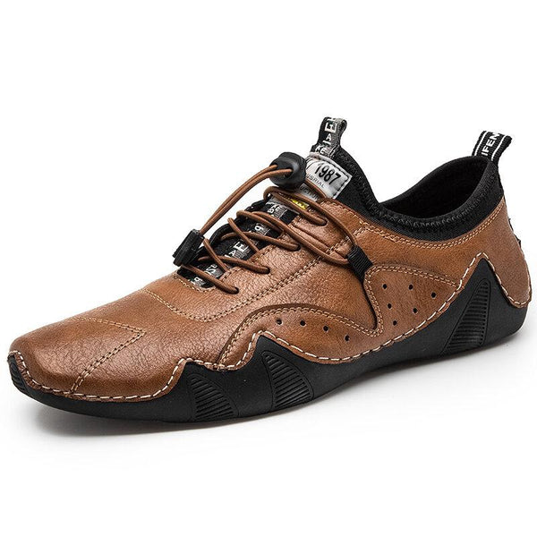 Hommes à la main couture microrfibre cuir respirant anti-glissement souple doux chaussures de conduite