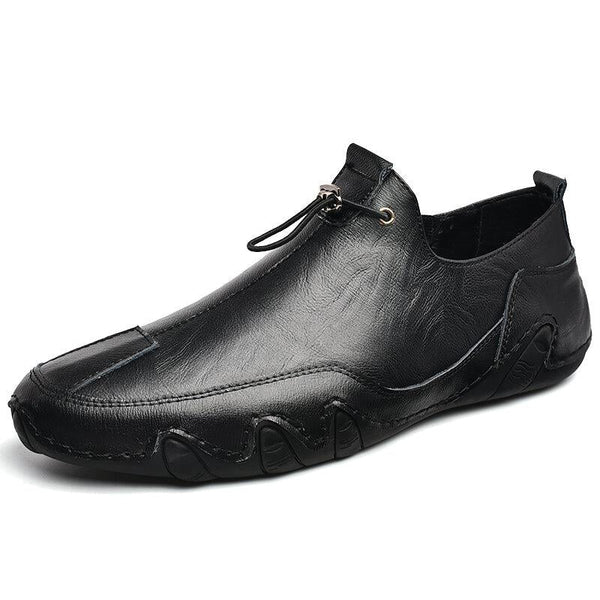 Men's Genuine Leather Non-Slip Elastic Pointed Casual Shoes