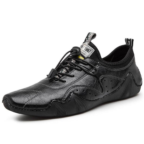Hommes à la main couture microrfibre cuir respirant anti-glissement souple doux chaussures de conduite