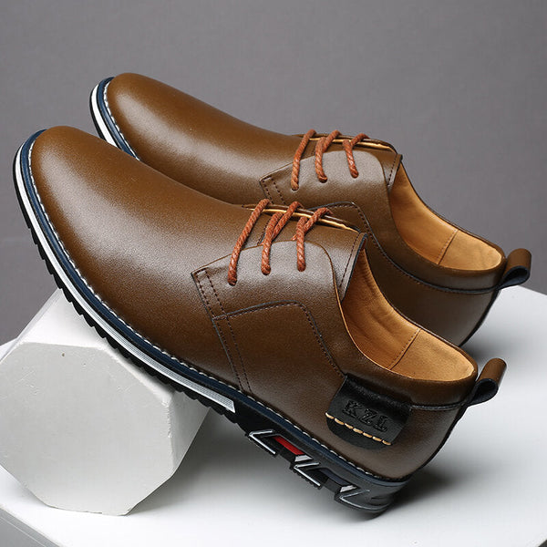 Men's Casual Shoes Pure Color Microfiber Leather Non-Slip Leisure Driving Shoes