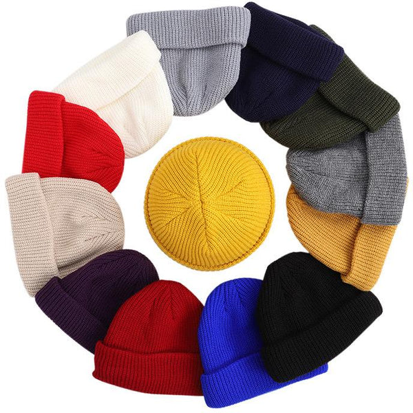 Sombrero de lana de punto unisex de color sólido CAPA CAPA DE CAVAJE