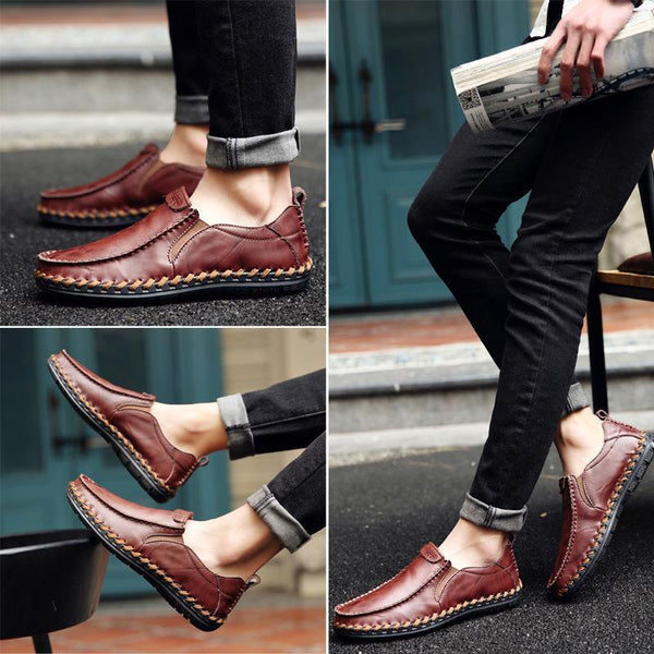 kaegreel handmade leather shoes 136957 red brown