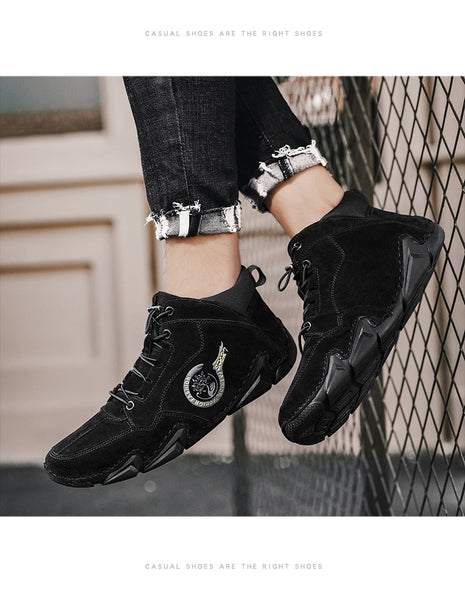 kaegreel handmade leather shoes boots 31424 black plush 