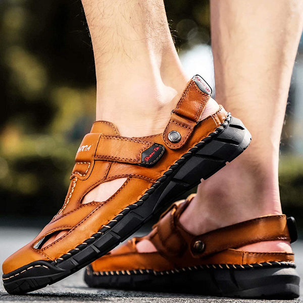 kaegreel handmade leather shoes sandals slippers 31306 brown