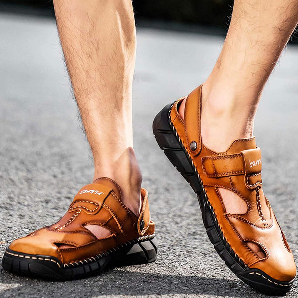 kaegreel handmade leather shoes sandals slippers 31306 brown