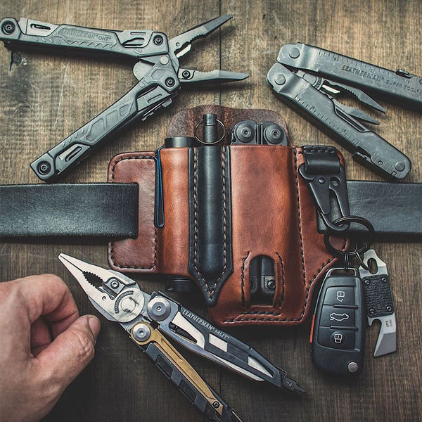kaegreel leather belt multitool cases 31225 brown