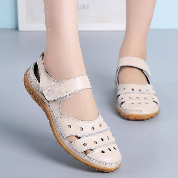kaegreel leather sandals slippers 134073 beige