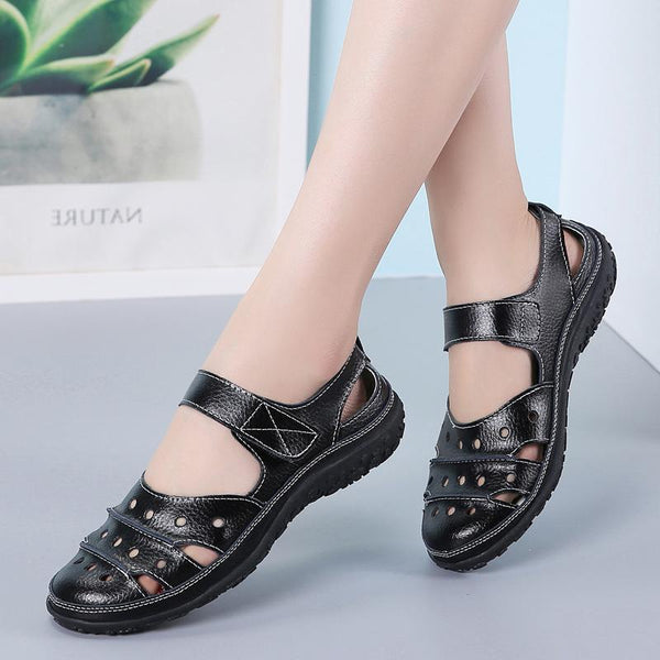 kaegreel leather sandals slippers 134073 black