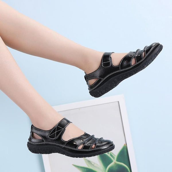 kaegreel leather sandals slippers 134073 black