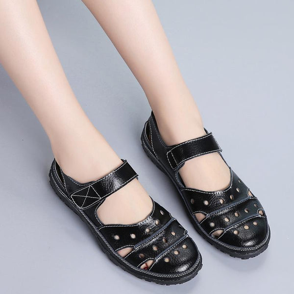 kaegreel leather sandals slippers 134073 black