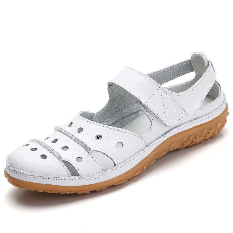kaegreel leather sandals slippers 134073 white