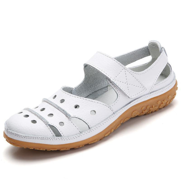 kaegreel leather sandals slippers 134073 white