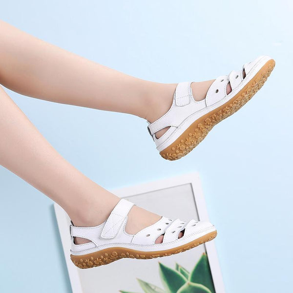 kaegreel leather sandals slippers 134073 white