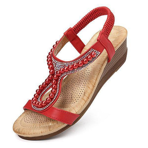 kaegreel wedges sandals 132196 red
