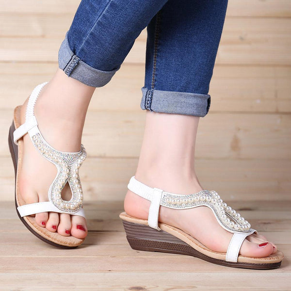 kaegreel wedges sandals 132196 white